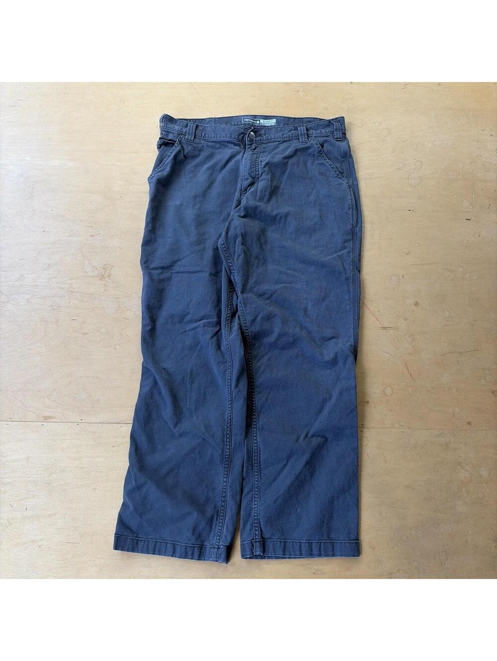 Carhartt Rugged Flex Relaxed Fit Canvas Work Pants Gray Mens 36x30 BN2291-M - Picture 2 of 5